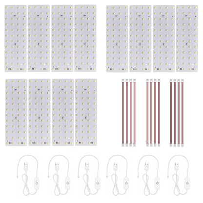 12PCS Lithophane LED Backlight Board Kit KC009 KC010 for Bambu Lab H2C/X1/P2S/A1 LED Light Board Backlights Makerworld Model Parts USB 3D Print Accessory Photo Model DIY Light Box - color: 12 PCS Lithophane LED