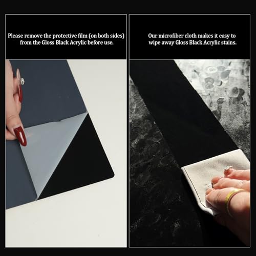 Food Photography Backdrops with Gloss Black Acrylic, 10 Pcs 20 Patterns Photo Backdrop Board, Waterproof Tabletop Small Shooting Kit for Creator, Metlakat