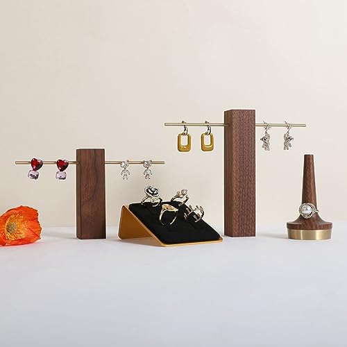 black Jewelry ring holder for women, retail ring display, small velvet ring storage organizer【Velvet Ring Holder-Black 】 - color: Black