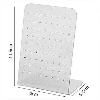 4 Pcs Acrylic 72 Holes Earring Holder Earrings Ear Studs Jewelry Show Plastic Display Rack Stand Organizer Holder Showcase