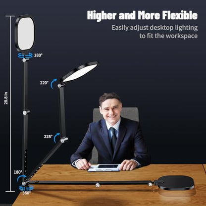 1Pack Video Conference Lighting, Zoom Lighting for Computer with Clamp, 30 Light Modes, Eye-Caring Swing Arm Desk Light with Memory & Timing Func for Home Office, Video Call, Video Conferencing - size: Clamp 1 Pack