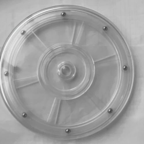 360 Degree Rotating Display Stand for Photos and Props with Acrylic Base for Various Settings, Clear - color: Clear