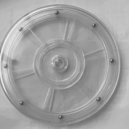 360 Degree Rotating Display Stand for Photos and Props with Acrylic Base for Various Settings, Clear - color: Clear
