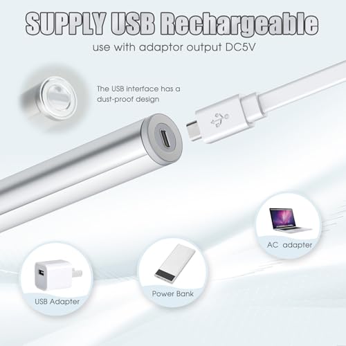 Benature LED Mirror Lights Portable Rechargeable Vanity Light 3 Brightness Touch Control Makeup Light for Bathroom Dressing Room 2 Packs - size: 2 Packs