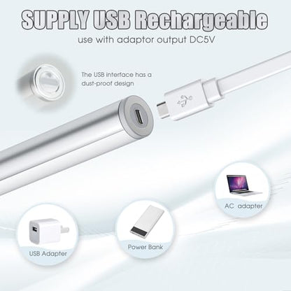Benature LED Mirror Lights Portable Rechargeable Vanity Light 3 Brightness Touch Control Makeup Light for Bathroom Dressing Room 2 Packs - size: 2 Packs