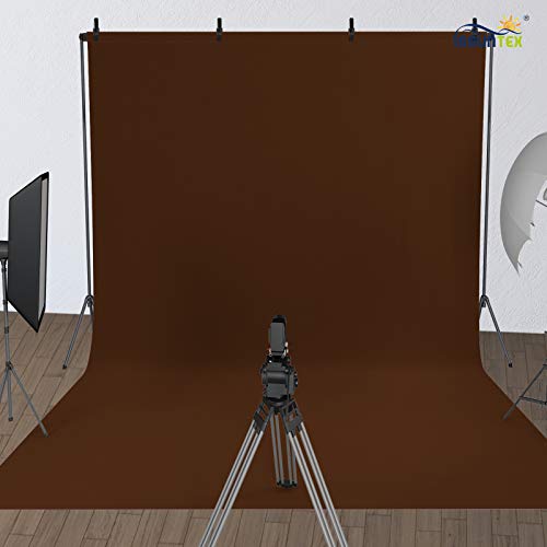 ISSUNTEX 5X7 ft/1.5X2.1 Meters Brown Background Photo Backdrop, Photo Studio, Collapsible High Density Screen for Video Photography and Television - color: Brown, size: 5X7 ft
