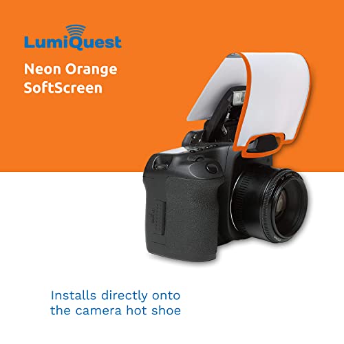 LumiQuest Soft Screen, Flash Diffuser & Light Softener, Universal Classic Design for Digital SLR Cameras, Neon Orange - color: Neon Orange