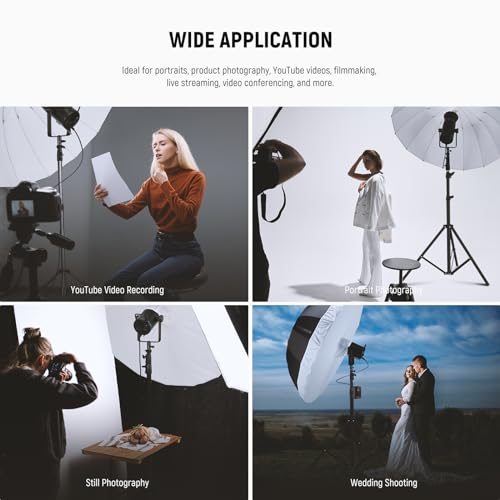 NEEWER 71"/180cm Parabolic Reflective Umbrella Photography with White Inner, Soft Lighting with Diffuser Cover, Bag, Quick Fold for Camera Photo Studio Video Light Shooting Monolight Flash, NS4U - color: White, size: 71"