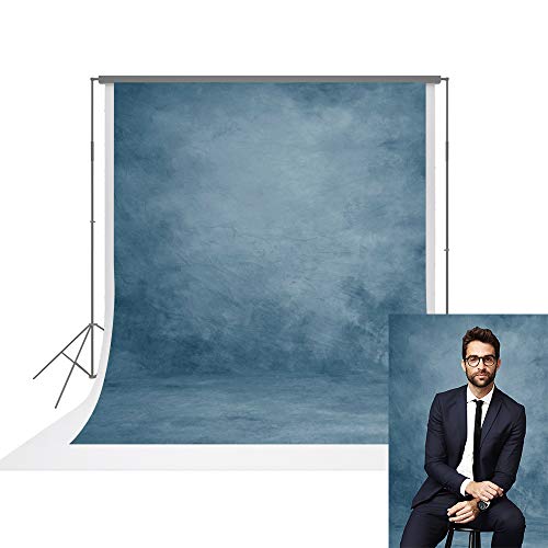 UrcTepics 5x7ft Microfiber Blue Senior Portrait Backdrop Abstract Texture Backdrop for Photography Professional Background for Studio and Headshot