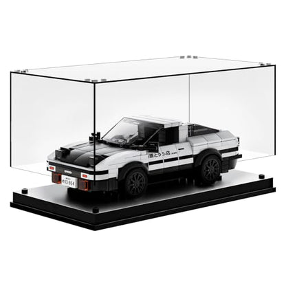 Model Car Display Case, Acrylic Showcase for Speed Champion, Parking Garage Compatible Toy Models Blocks, Dustproof with Light (7.6 x 3.7 x 3.3 Inches, Case Only)