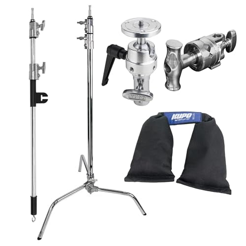Kupo 40" C-Stand Overhead Shooting Kit 3, Professional Overhead Rig with Steel Baby Boom for Photography and Video Flat Lay Tabletop and Product Shooting with Stable Sliding Leg Support (KS708212) - color: Silver, size: Overhead Shooting Kit 2