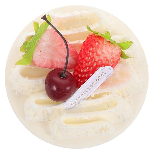 Abaodam Fake Cupcake Fake Birthday Cake Artificial Cake Fake Cake Fake Food Model Fake Desserts for Photography Props Display - color: White