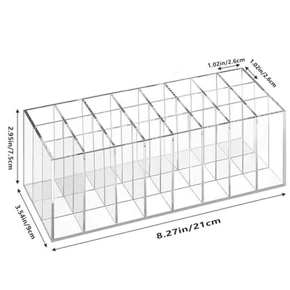 Lipstick Organizer 24 Slot Lipstick Holder Display Rack Small Clear Plastic Compact Lip Gloss Perfume Sample Mascara Holder
