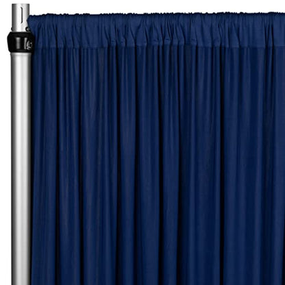 CVL 1 Pc, Spandex 4-Way Stretch Drape Curtain 14Ft H x 60" W - Navy Blue for Wedding Ceremony, Head Table Backdrop, Dessert Buffet, or Gift Opening Stage