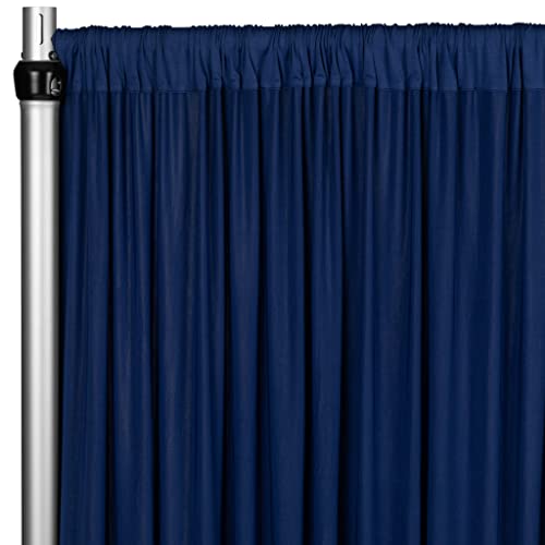 CVL 1 Pc, Spandex 4-Way Stretch Drape Curtain 14Ft H x 60" W - Navy Blue for Wedding Ceremony, Head Table Backdrop, Dessert Buffet, or Gift Opening Stage