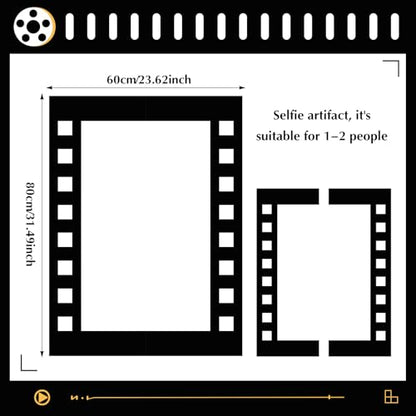 Beeveer Upgraded 32 x 24 Inch Large Photo Booth Props Picture Frame Vintage Photo Frame Friends Selfie Props for Wedding Mexico Birthday Bachelorette Graduation Party Supplies (Filmstrip Style) - style: Filmstrip Style