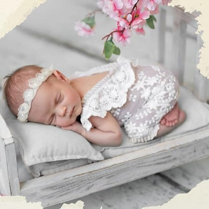 M&G House Newborn Photography Props Small Mattress Pillow Photography Accessories Baby Photoshoot Props Bed Mattress Bed Mat(White) - color: Standard White