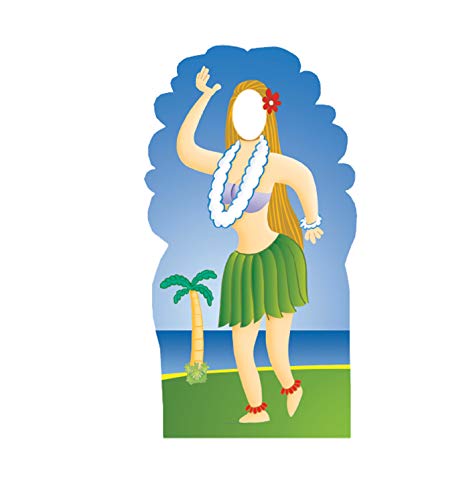 Cardboard People Hula Girl Stand-in Life Size Cardboard Cutout Standup - color: Hula Girl