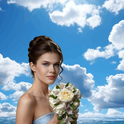 Blue Sky and White Cloud Backdrop Background for Photography 5x7ft Photobooth Professional Photo Backdrop Curtains Video Photography Studio Photo Backgrounds Banner Booth Background Screen Parties - color: Blue Sky And White Cloud