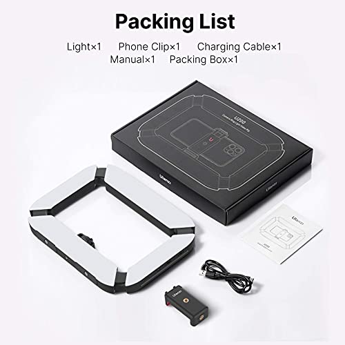 Smartphone Video Rig ULANZI U200 Camera Video Rig Phone Video Stabilizer LED Ring Light Selfie Light for Smartphone, Action Camera, YouTube, Vlogging, Filmmaking, Makeup