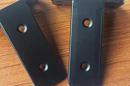 2 Pack - 4 inch Black Hidden L Shelf Bracket (1/5 Inch Thicked) Iron Floating Shelf Brackets Rustic Industrial Metal Brackets for Shelf Support - size: 4 Inch, style: Black 2 Pack