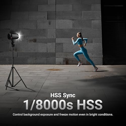NEEWER 120Ws 2.4G TTL Outdoor Strobe Flash, Compatible with Godox, 1/8000s HSS Portable Studio Monolight with Modeling Light /3000mAh Battery/420 Flashes/1.5s Recycle for Photography Photoshoots, Q120