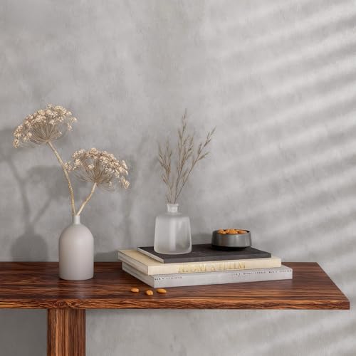 Grey-White Limewash Wallpaper Peel and Stick 16'' x 590'' Silver Cement Concrete Self-Adhesive Contact Paper Light Grey Matte Waterproof Limestone Textured PVC Removable Vinyl for Bedroom Kitchen Gym - size: 16" x 590"