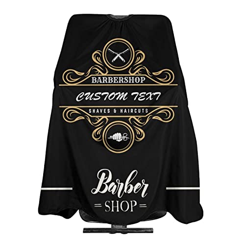 Custom Waterproof Barber Cape Personalized Text Barber Shop Salon Cape for Men Customized Hair Cutting Cape - color: Barber-b10