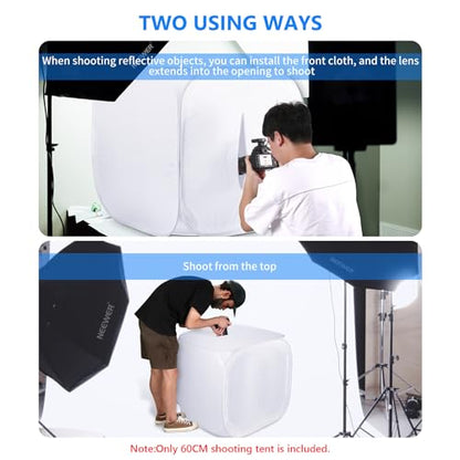 Neewer® 24x24 inch/60x60 cm Photo Studio Shooting Tent Light Cube Diffusion Soft Box Kit with 4 Colors Backdrops (Red Dark Blue Black White) for Photography - size: 24x24 inch