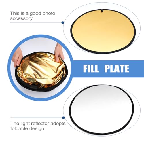 Foldable Photography Light Bounce Panel 2-in-1 Metallic Lighting Board for Photo and Outdoor Studio Use