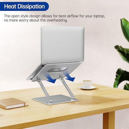 BESIGN LS10 Laptop Stand, Ergonomic Adjustable Notebook Tablet Stand, Computer Holder Compatible with Air, Pro, Dell, HP, Lenovo More 10-14" Laptops, Silver - color: B-Silver