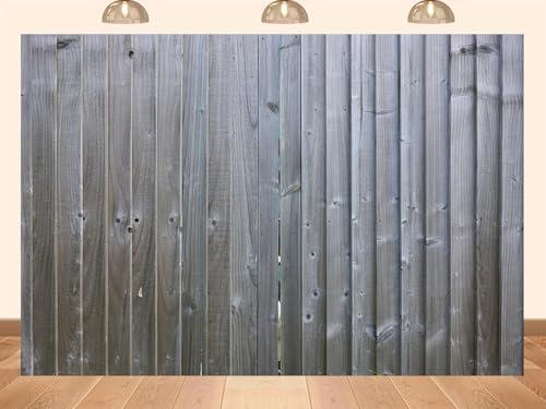 20x10ft Fabric Gray Wooden Plank Fence Backdrop Vertical Wood Grain Texture Background for Farm Shoots, DIY Craft Photography, Outdoor Portraits Photo Shoot Studio Props - size: 20X10ft