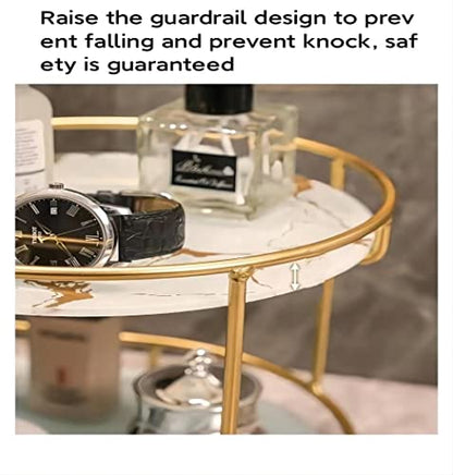Gold Storage Rack, Bathroom Table Shelf, Perfume Tray, Beautiful Appearance, Super Capacity, Complete Your Daily Storage (QS-20-1) (QS-18)