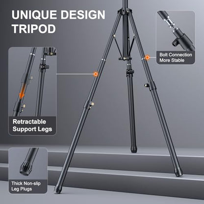 LINCO Lincostore Softbox Photography Lighting Kit 16'' x 16'' Professional Softbox Lighting Kit with 85W 3000-6500K LED Bulbs, Studio Lights for Photography/Video Recording/Live Streaming AM319