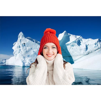 10x7ft White Iceberg Backdrops for Photography Polar Region Snow Wedding Backdrop North Pole Ice Shelf Snow Mountain Backdrops Blue Sky Pure Clean Sea Water Backdrop Photo Shooting Props - size: 10x7ft