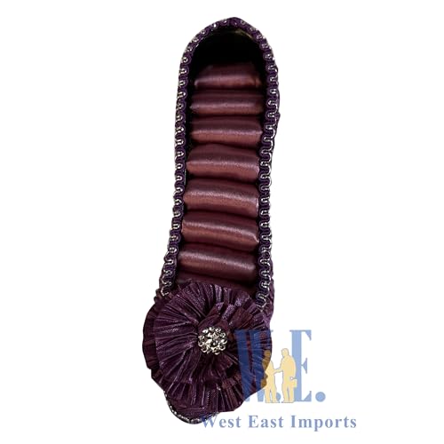 Ring Holder High Heel Shoe Design Fashion Jewelry Organizer Display Birtyday Gift (Plum) - color: Plum