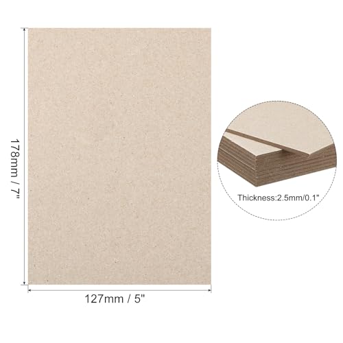 PATIKIL 7x5x0.1" Chipboard Sheets, 20Pcs 100PT Thick Book Board Binders Board Sturdy Bookbinding Supplies for Book Binding Cover, Gray - color: Gray, size: 7x5x0.1"
