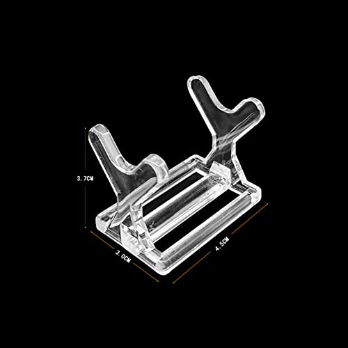 2 Pcs Plastic Fishing Lure Display Stands Clear Small Collections Easel Transparent Pen Holder Stand Makeup Brushes Holder Racks