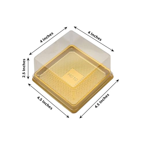 Efavormart 50 Pack 4 inch Large Square Mini Cupcake Containers with Lids, Individual Muffin and Pastry Display Boxes for Grand Ceremonies and Catering - color: TYPE4
