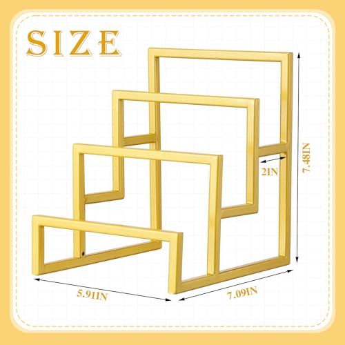 DoubleFill 2 Pack Purse Organizer for Closet Display 3 Layer Gold Riser Stand Clutch Purse Organizer Display Metal Wallet Rack for Handbag Home Retail Boutique Store Supplies - color: Gold, size: 3 Layer