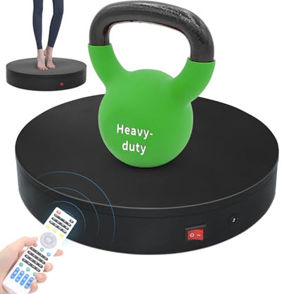 12.6In Remote Motorized Electric Turntable Rotating Display Stand Rotating Platform Photography Turntable motorized lazy susan base giratoria para for Photography,3D Scanner,(Load Range:88~300lbs) - size: 12.6inch/Black/300Lbs Load