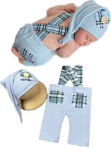 Newborn Baby Boy Suspender Pants Photo Outfits Gentleman Photography Outfit Girl - color: Black2