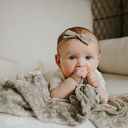 Mini Wander Swaddles for Newborns Muslin Swaddle Blankets - Breathable Soft Receiving Blanket Baby Essentials | 47 x 47 Cotton - Magnolia Tree (Gray) - color: Magnolia Tree (Gray)