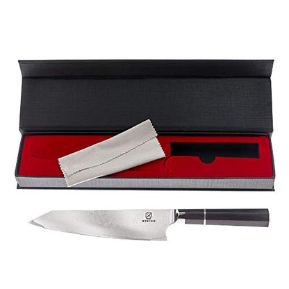 Mercer Culinary Premium Grade Super Steel, 8-Inch Chef's Knife, Ebony Wood Handle - style: Chef's Knife Ebony Wood Handle 8 Inch
