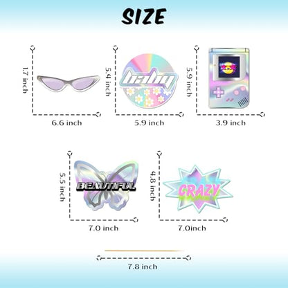 20 Pcs 2000s Photo Booth Props Kit, Dancing Disco Night Girl Birthday Selfie Decorations, Y2K Party Photography Supplies