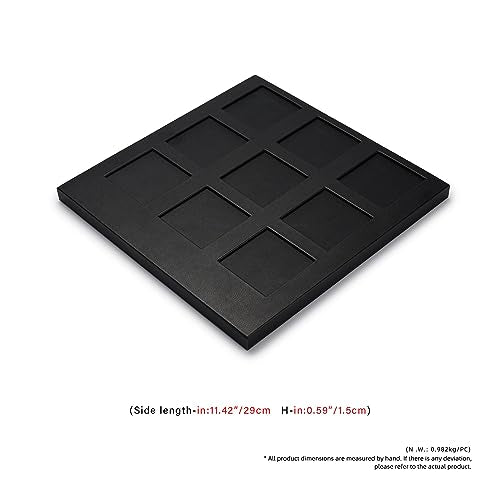 PU Leather Jewelry Stand Showcase Display Holder Jewellry Storage Stand (Black) - color: Black, size: Base Plate