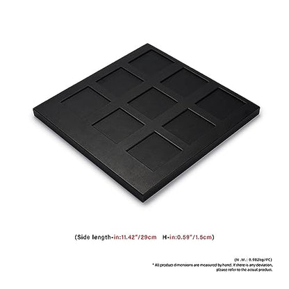 PU Leather Jewelry Stand Showcase Display Holder Jewellry Storage Stand (Black) - color: Black, size: Base Plate