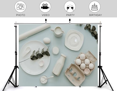 10x10ft Minimalist Baking Setup Backdrop Clean Modern Photography Background for Food Event Birthday Party Decorations Banner Photo Booth Props - size: 10x10ft