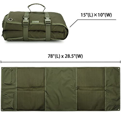 MOZETO Shooting Mat, Extra Large Folded Shooting Mats Prone Padded Hunting Accessories for Range Hunting - color: Green