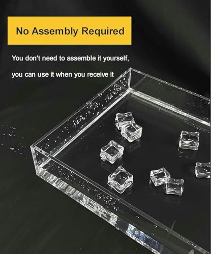 3mm Thick Clear Shallow Water Tank, Photography Storage Tray, Photo Posing Props, Acrylic Display Case Showcase, Cosmetic Advertising Shooting Props - size: 15x25x10cm
